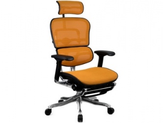 Эргономичное кресло «Plus Оранжевая сетка»